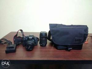 Black Canon Dslr And Camera Bag