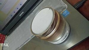 Bluetooth White golden Portable Speaker with FM.memory card.
