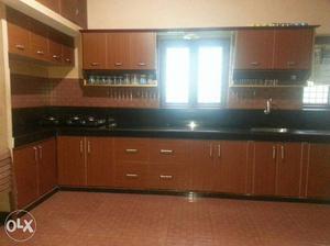 Brown And Black Kitchen Cabinet
