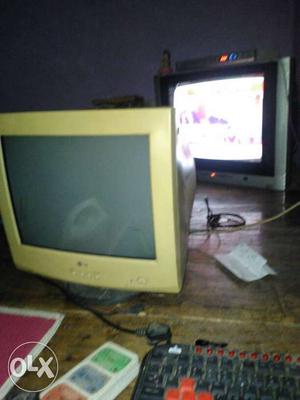 Crt Computer Monitor And Crt Tv