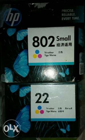 Hp 802 Small And 22 Ink Cartridges