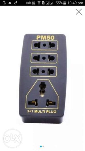 Pm50 Black 3 In 1 Multi Plug