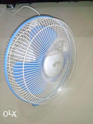 White And Blue Wall Mounted Fan