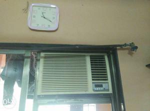 White Window Type Air Conditioning Unit