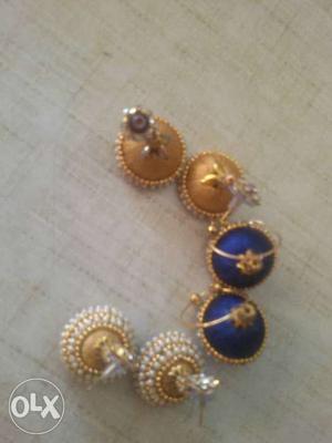 3 Pairs Of Earrings one set 100rs