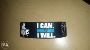 Black And White I Can I Will Silicone Bracelet
