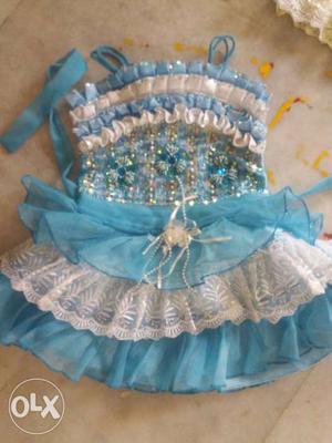 Blue colour frock..used once