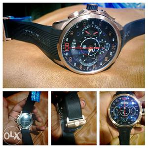 Branded leather belt chronograph watch branf new