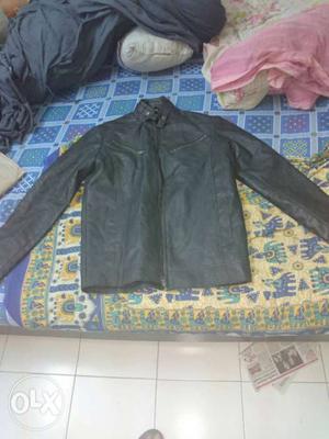 Genuine leather black jacket size -M price will
