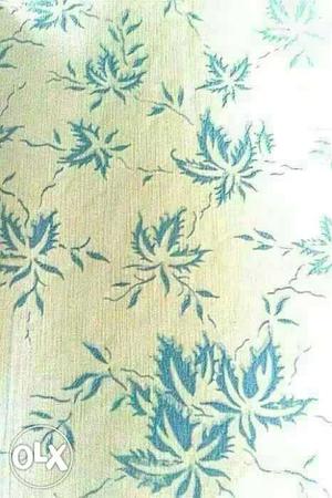 Green And Brown Floral Textile