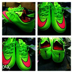 Green And Red Nike Cleats