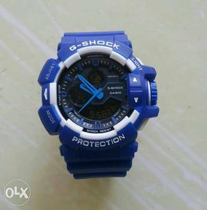 NEW Blue White Casio G Shock Dual Time Watch