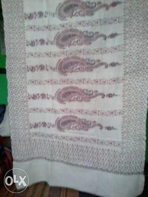 Tusha shawl..design dar.. white..