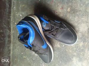 White Blue And Black Nike Shoes