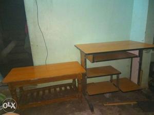 2 item computer table and center table