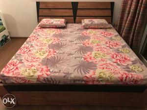 Bed with Matrress & storage. orignal price 45k