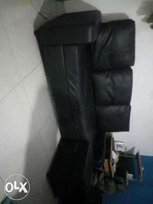 Black sofa L-. type