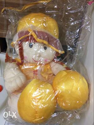 Brand new Doll In Yellow Dress Plush Toy 3 feet long