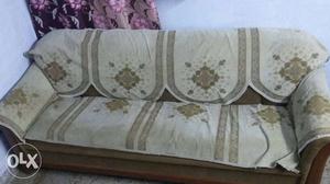 Brown And Gray Floral Couch