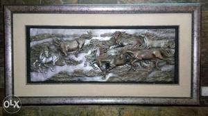 Horse Herd Run - Wooden & Canvas frame