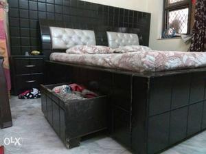 King Size Bed with side tables. one bed with