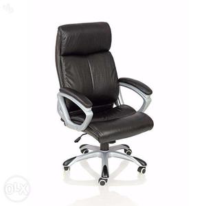MD Chair_Black Leather Office Chair_Sealed box piece