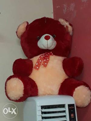Red And Brown Bear Plush Toy