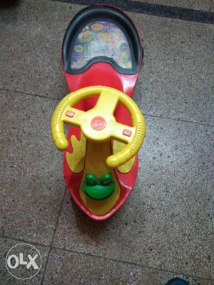 Toddler's Multi Colored Ride On 3 Wheels Plastic Toy