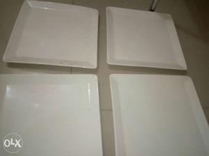 White Ceramic Sqaure Plate