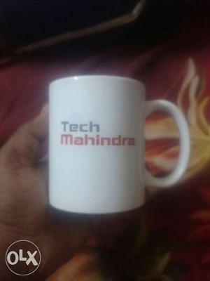 White Ceramic Tech Mahindra Mug free