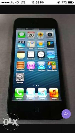 Iphone 5.. 16 gb.. In black bluish colour.. 1 &