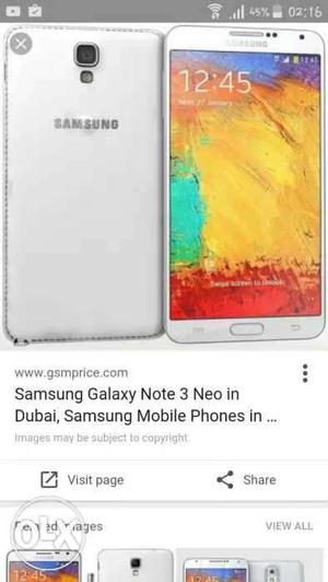 Samsung mobile phone note 3 neo