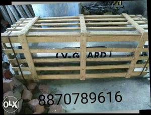 Beige Wooden Rectangular Cage