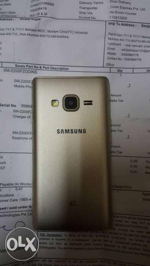 Samsung z 2 tizen 4 g golden colour 2 months used