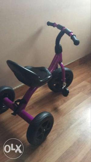 Baby's Black And Purple Tricycle