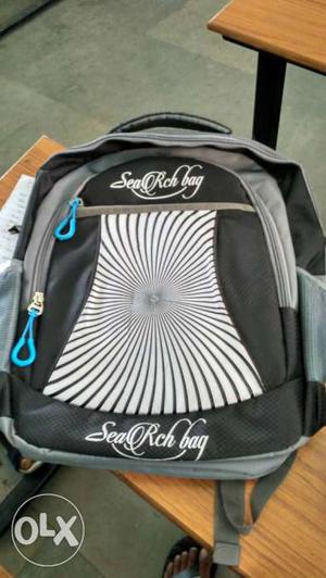 Black And Gray Search Bag Backpack