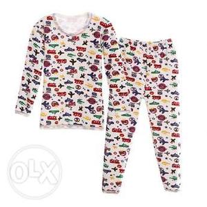 Colorful Printed Romper Outfit Toddler 2 Piece Set