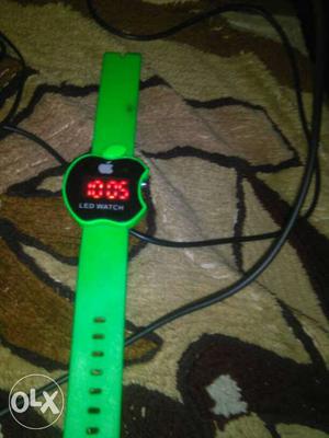 Green Apple Accent Led Watch