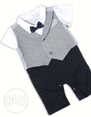 Kids Party Wear Tuxedo Suit with Bow
