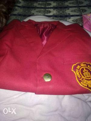 Maroon colour coat for school going children size
