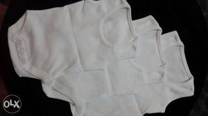 New Born Inners White 100% Cotton (3 Pieces)