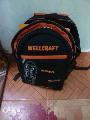 Orange And Black Wellcraft Backpack