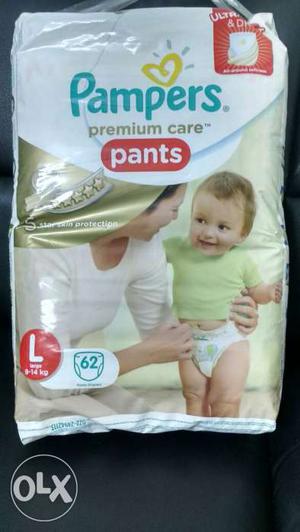 Pampers premium diapers Large size 62 pants