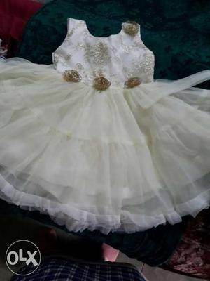 Party wear long frock.2-3 years age group. one