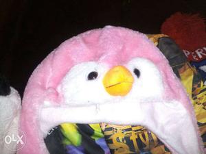 Pink And White Penguin Critter Cap