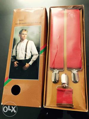 Red Suspender In Box