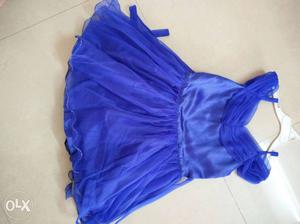 Royal blue dress for girls age 4-5 yes. used once.