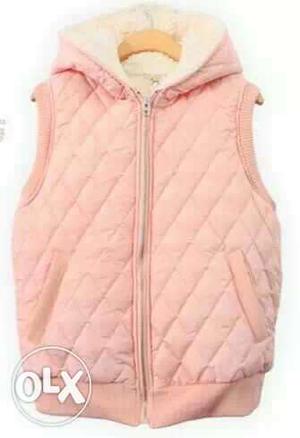 Soft feather weight jacket baby pink color inside