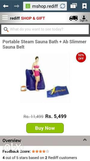 Souna steem bath and belt good condition 