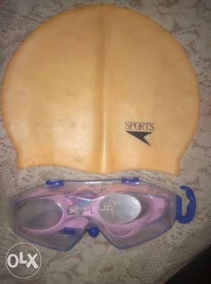 Swimming goggles and Cap. (Unused). bought both